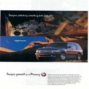 1998 Mercury Mountaineer SUV Imagine yourself Vintage Magazine Print Ad/Poster